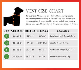 Spot the Dog Reflective Vest - Reversible Orange/Red Plaid