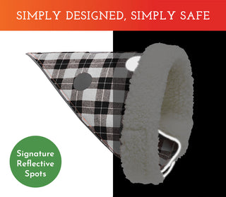 Spot the Dog Cozy Fleece Bandana - Gray Plaid