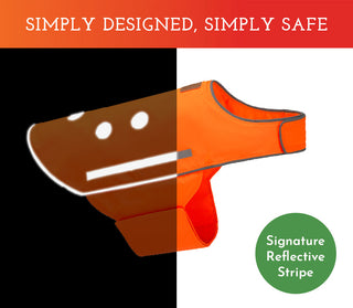 Spot the Dog Reflective Vest - Reversible Orange/Red Plaid