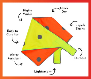 Spot the Dog Reflective Bandana - Reversible Orange/Yellow